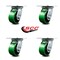 Service Caster 4 Inch Heavy Duty Green Poly on Cast Iron Caster Set with Roller Bearings, 4PK SCC-35S420-PUR-GB-4 - alternate 2